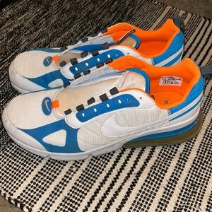 Nike Men AIR MAX 270 FUTURA White Total Orange Blue Heron AO1569-100 size 13